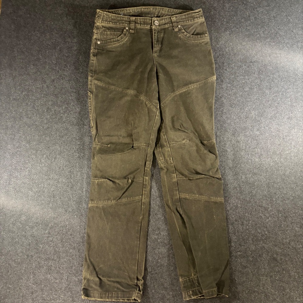 Kuhl Rydr Pants Women's 10 Green Hiking Utility Workwear Rugged Outdoor Canvas